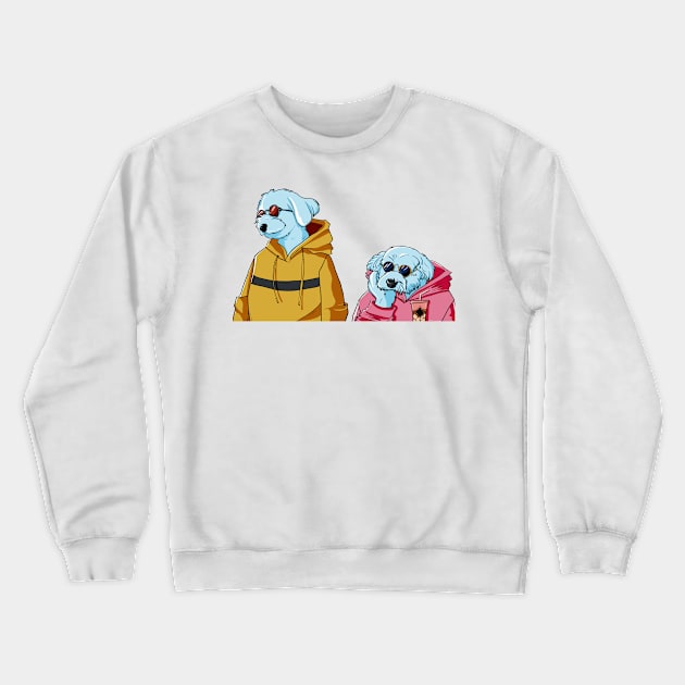 Street Doggos Crewneck Sweatshirt by weekendillustrator